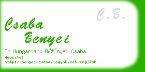 csaba benyei business card